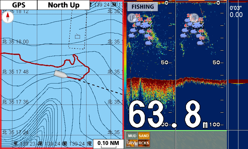 魚探画面で得られる情報とGPSでの自船位置情報を重ね合わせることで、当日の釣りがより組み立てやすくなります