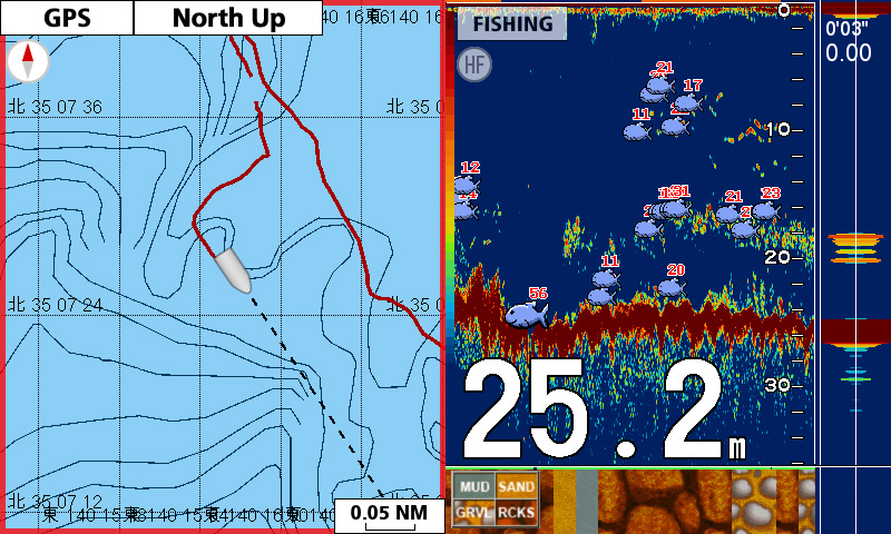 ヒラマサを追う vol.1 GPS魚探映像