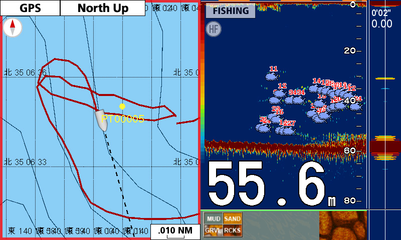 イサキを追う vol.4 GPS魚探映像