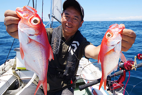 釣果写真：キンメダイを追う