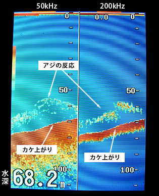 マアジを追う 魚種ごとの反応 Furuno Style 魚探を使った釣りの楽しみ方